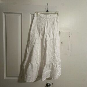 Reformation White Midi Skirt